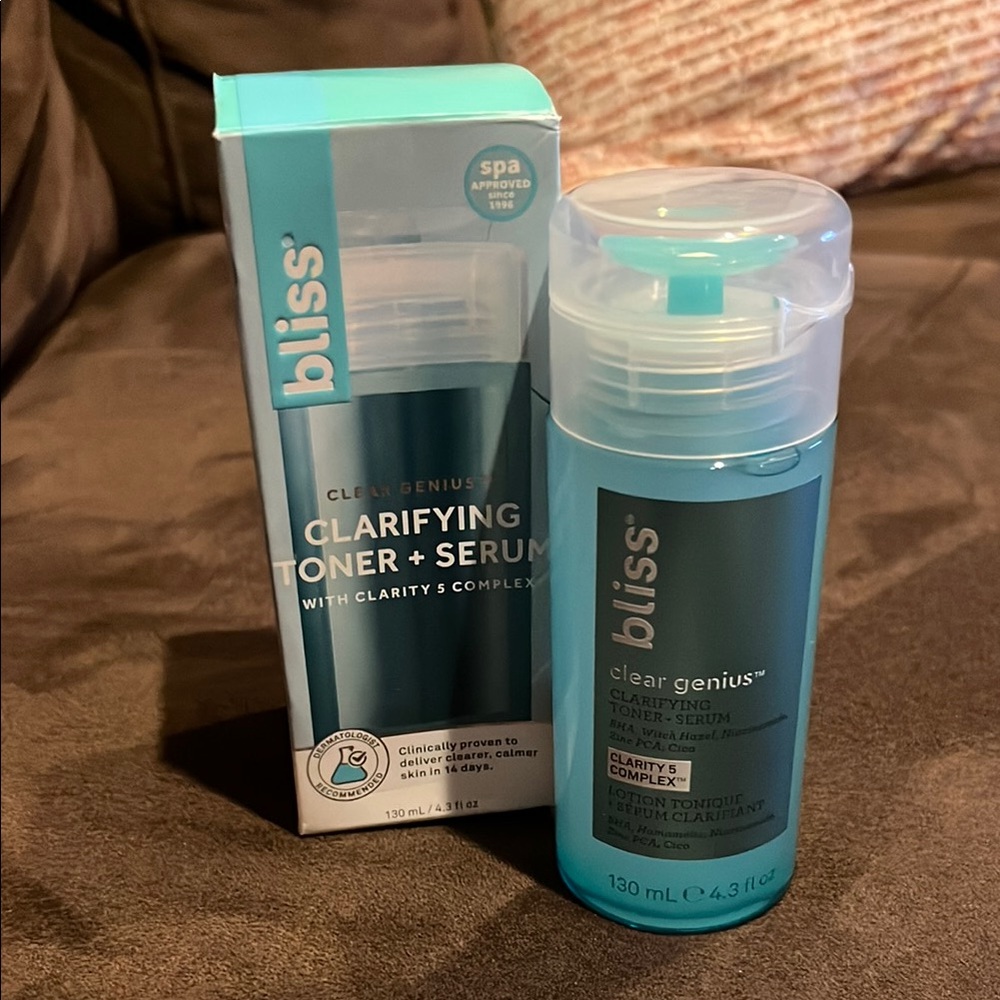 Bliss Clear Genius Clarifying Toner + Serum - Aqua Blue